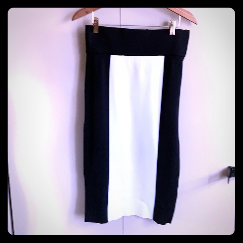 Balmain x H&M jersey knit color block skirt NWT